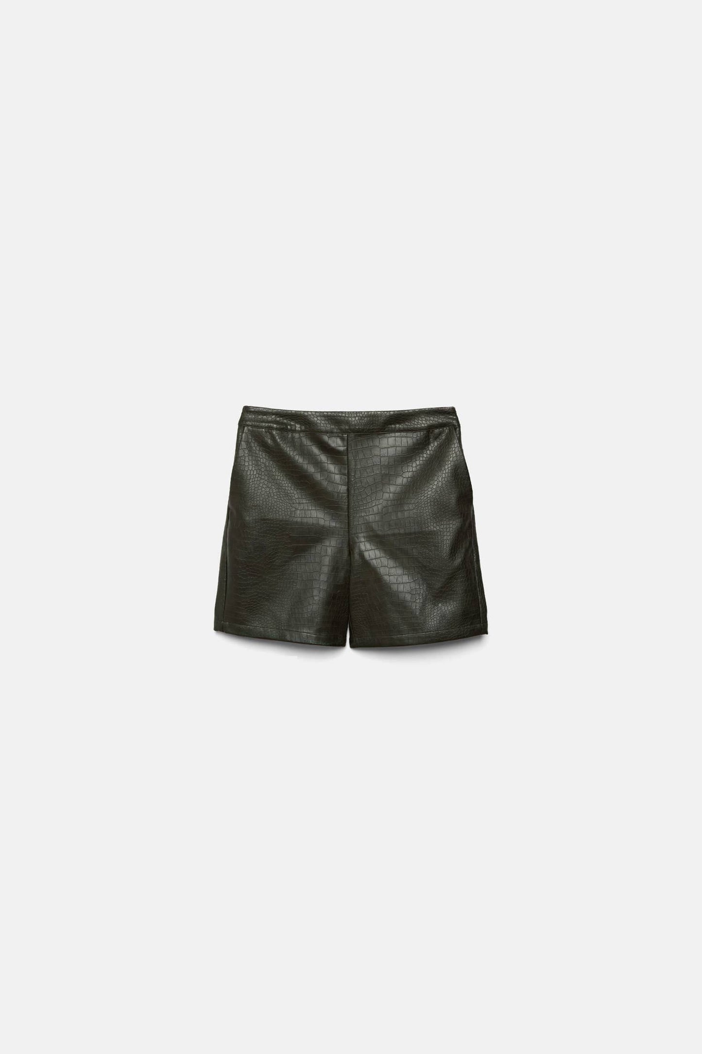 Pantaloncini in finta pelle effetto coccodrillo