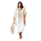 Kimono estivo semilungo in cotone color crema
