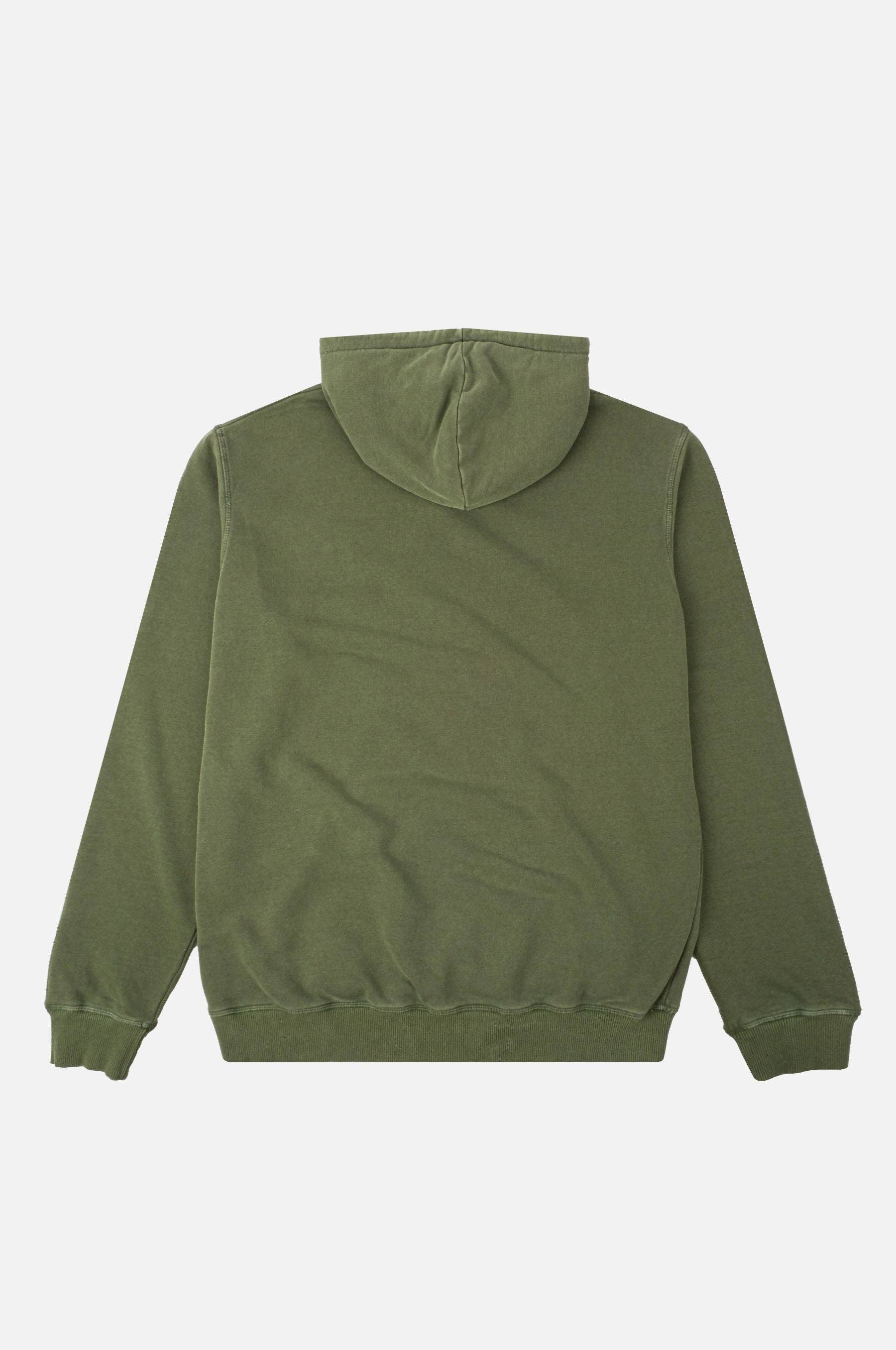 Felpa con cappuccio pesante in cotone biologico Verde Quercia