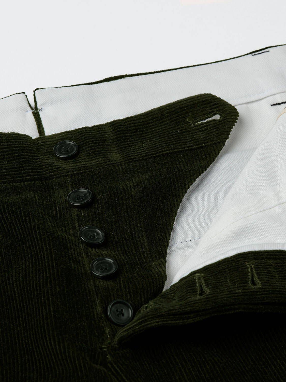 Pantaloni Casca in velluto a coste olive
