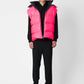 Gilet imbottito fluo con cappuccio removibile