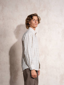 Camicia uomo a quadri in cotone misto