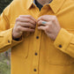 Overshirt in twill riciclato color oro antico