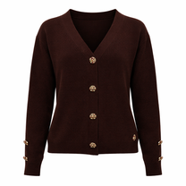 Cardigan in maglia con bottoni gioiello