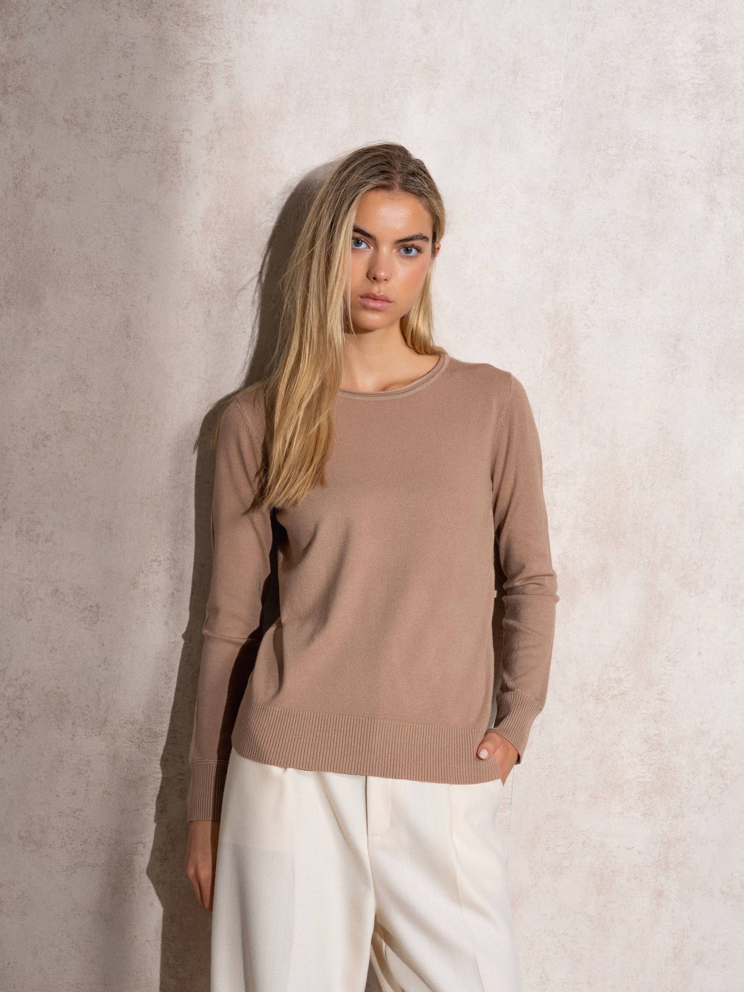 Maglione in maglia con lurex da donna