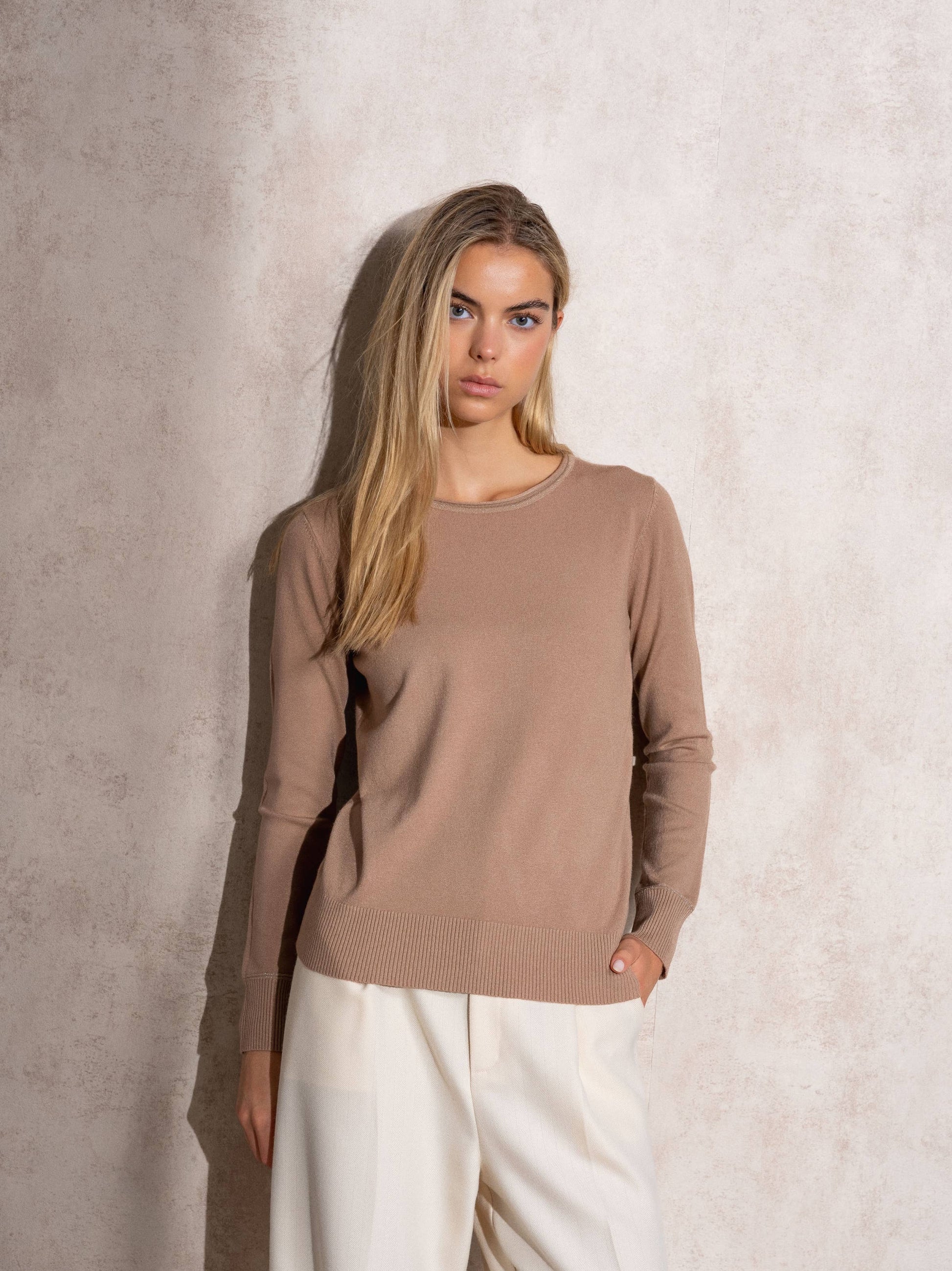 Maglione in maglia con lurex da donna