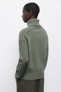 Maglione a maglia strutturata con dolcevita