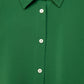 Camicia in raso tinta unita verde