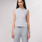Top in maglia con collo gioiello