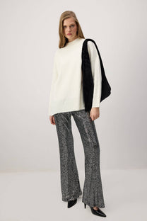 Borsa shopper in peluche nera