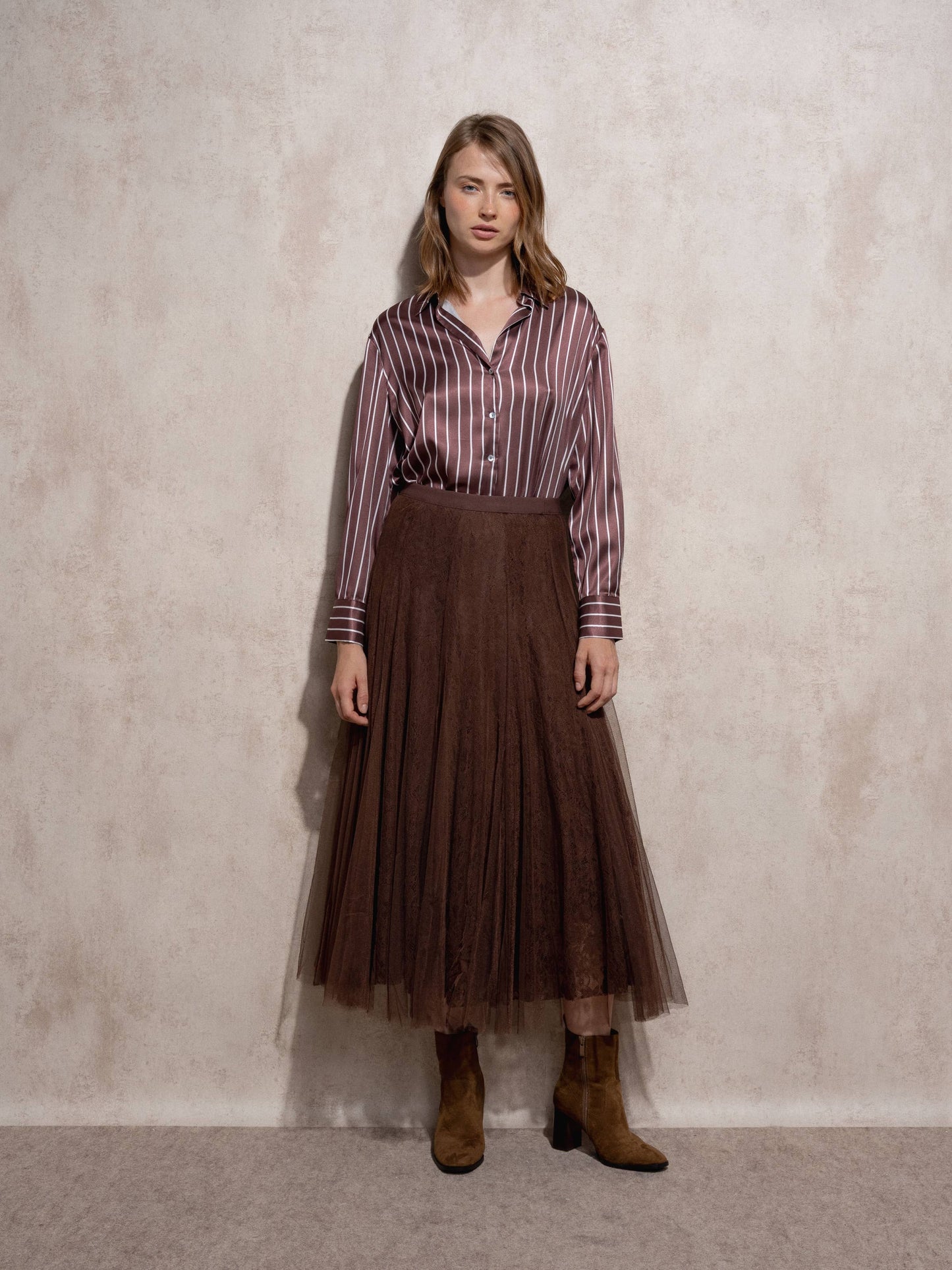 Gonna midi in tulle elegante