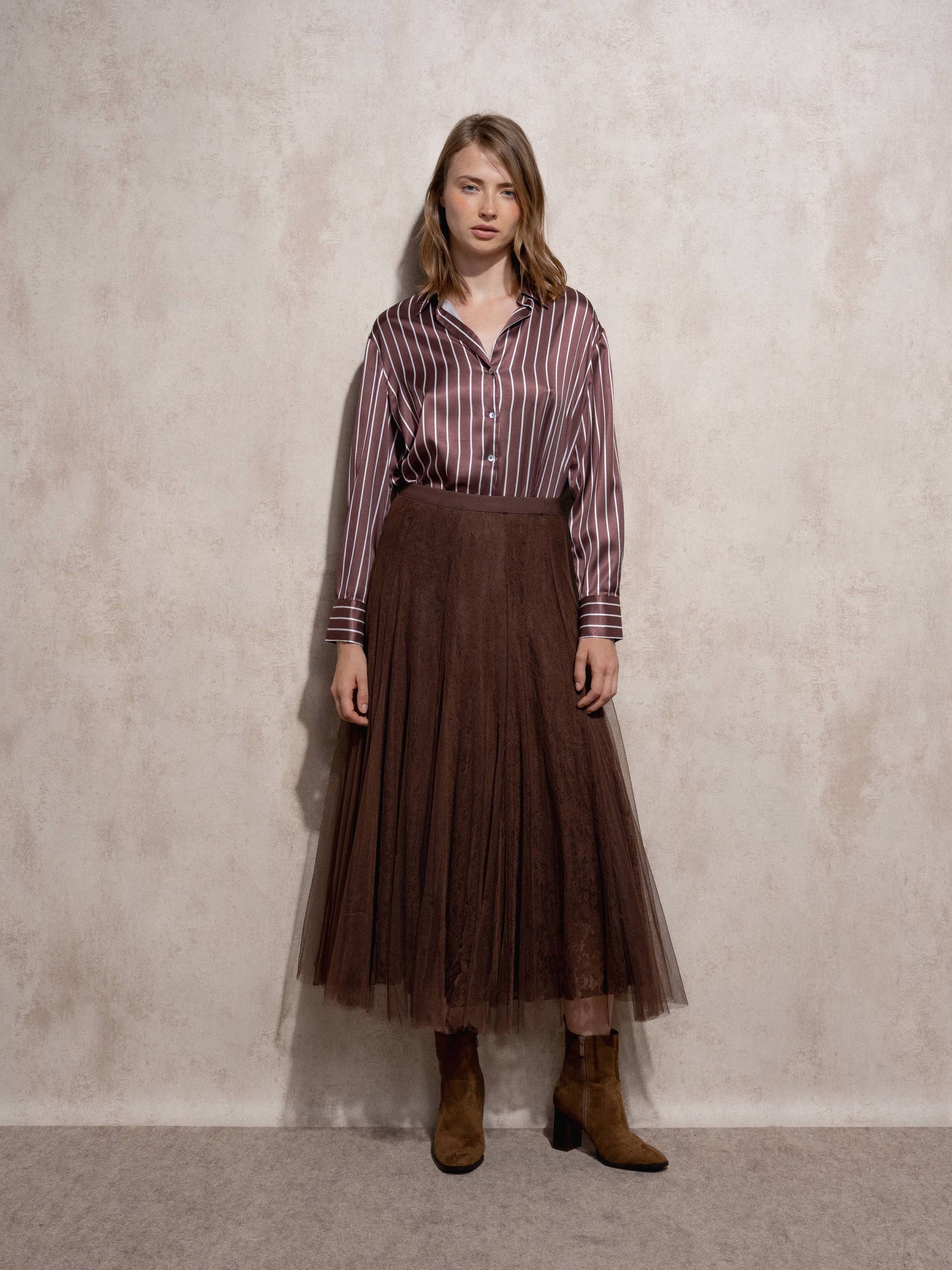 Gonna midi in tulle elegante