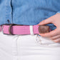 Cintura intrecciata elastica rosa nebbia