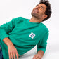 Felpa unisex verde in cotone biologico