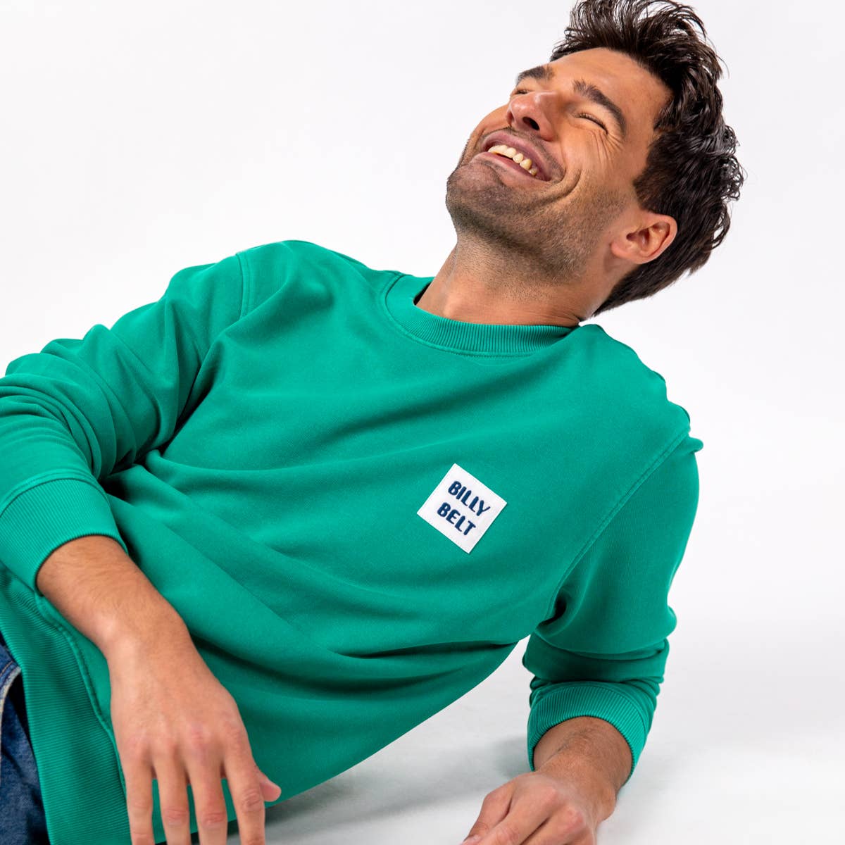 Felpa unisex verde in cotone biologico