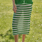 Completo coordinato in maglia a righe