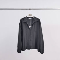 Camicia satinata in viscosa e seta