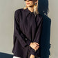 Camicia con stelle marine e polsini ampi in misto cotone