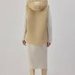 Gilet imbottito con cappuccio effetto lurex