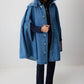 Poncho in denim con cappuccio