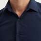 Camicia blu navy comoda no stiro