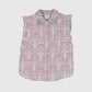 Camicia rossa Senaly a righe con dettagli gioiello