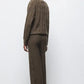 Pantaloni in maglia larghi con dettagli crochet