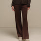 Pantaloni a zampa beige da donna