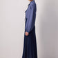 Gonna lunga in raso a linea A blu navy