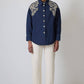 Camicia western in denim ricamata
