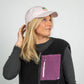 Cappellino rosa antico in cotone con logo ricamato