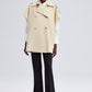 Gilet trench doppiopetto color pietra
