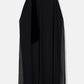 Tunica maxi oversize in chiffon nero