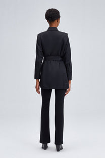 Camicia in popeline con cintura