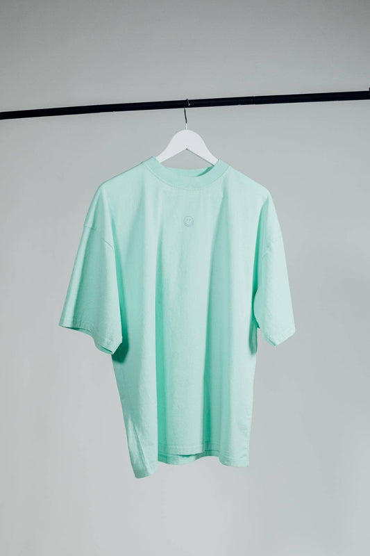 T-shirt oversize Positive Mind verde menta