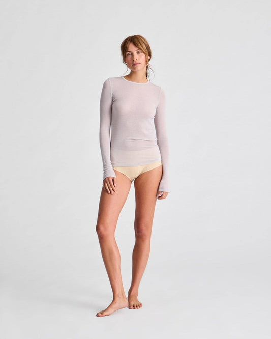 Maglia in lana Thyra a manica lunga color Lunar Rock