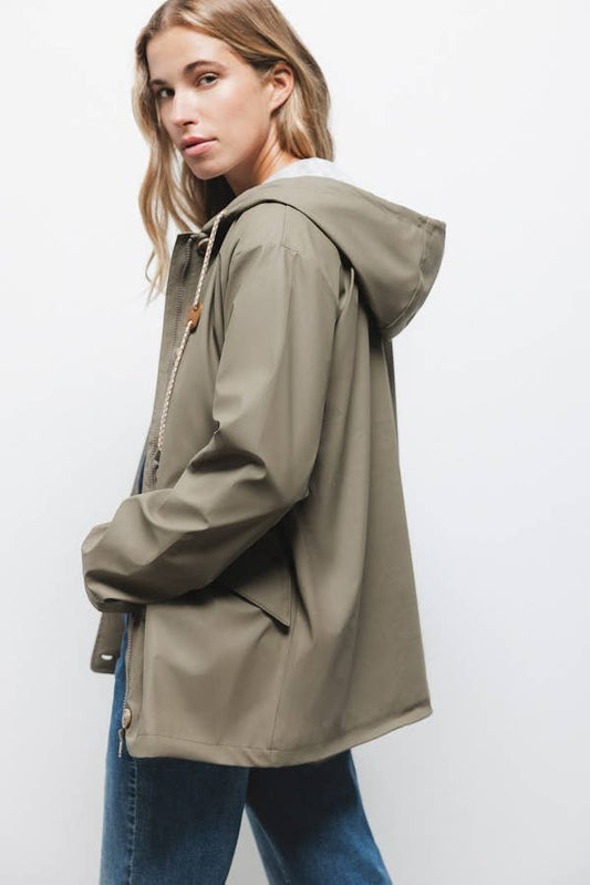 Parka con cappuccio e coulisse