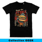 T-shirt unisex in cotone bio con stampa vintage Burger Bot