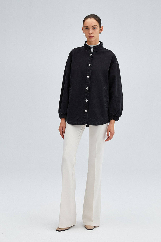 Giacca bomber oversize in denim