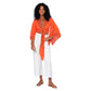 Top corto estivo boho in cotone arancione
