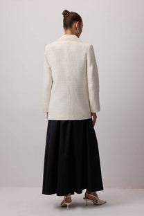 Giacca in tweed con frange