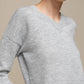Maglione in maglia con scollo a V e micro paillettes