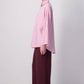 Camicia popover relaxed a righe rosa con tasca