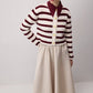 Cardigan a righe in maglia