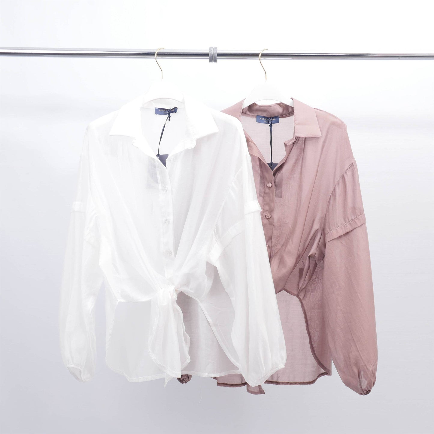 Camicia trasparente con nodo