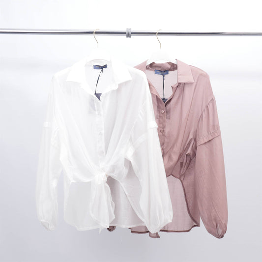 Camicia trasparente con nodo