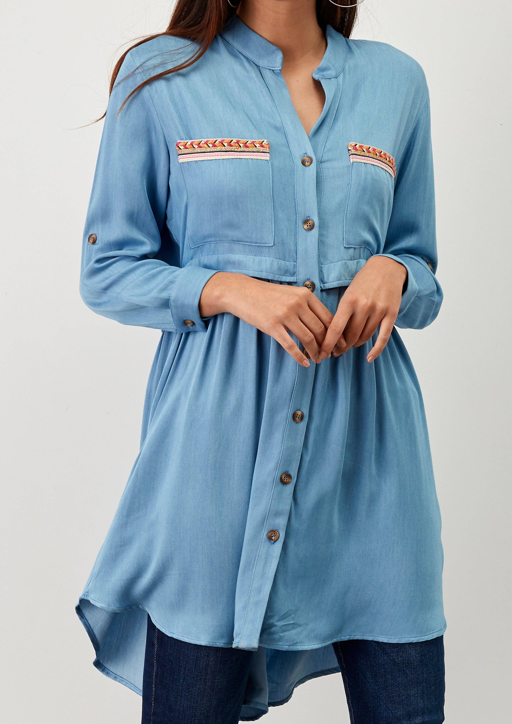 Abito camicia morbido in viscosa