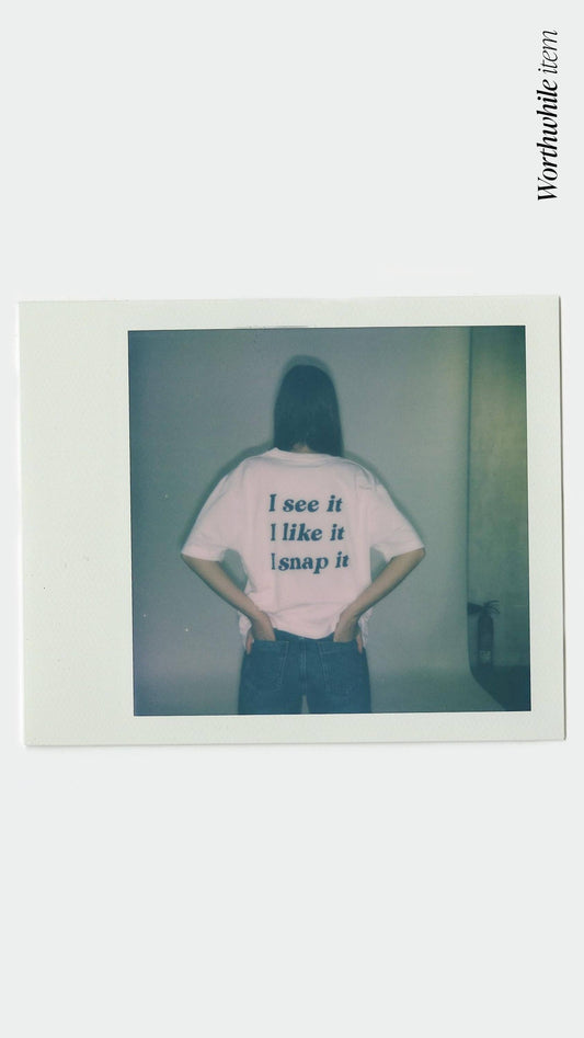 T-shirt oversize con stampa Like It