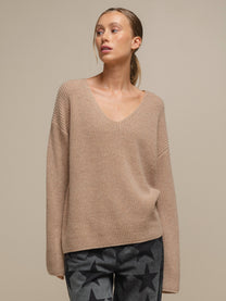 Maglione in maglia con scollo a V