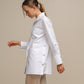 Camicia lunga bianca in cotone da donna